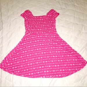 Abercrombie kids dress pink and white